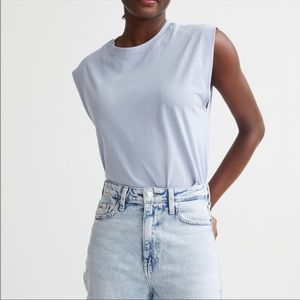 H&M Light Blue Sleeveless Shirt